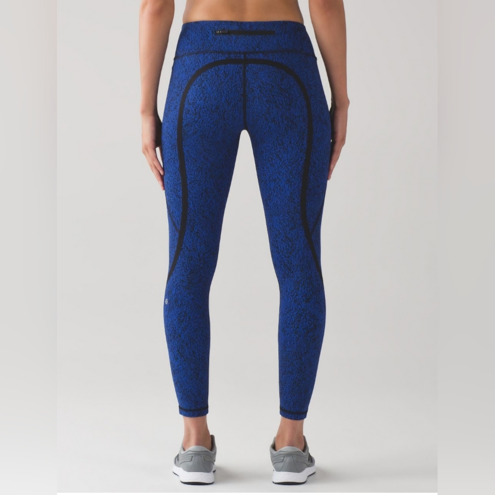 Lululemon On Track Tight Circuit Cerulean Blue Black / Blackv
